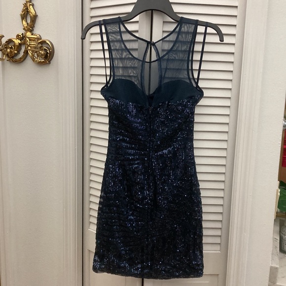 Macy's Navy Sequin Mini Dress - Picture 15 of 15